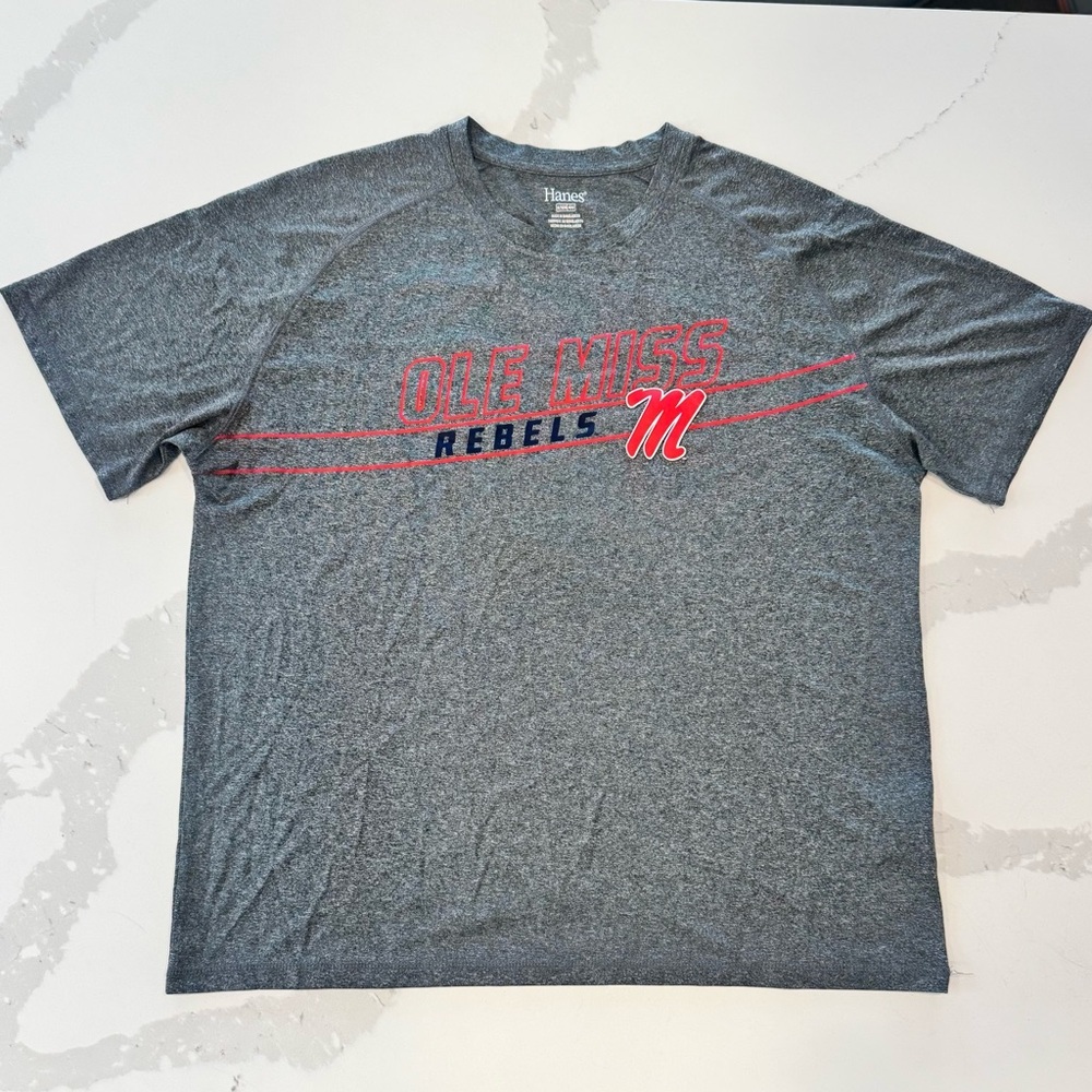 OLE MS Hanes Charcoal Gray Crewneck T-Shirt